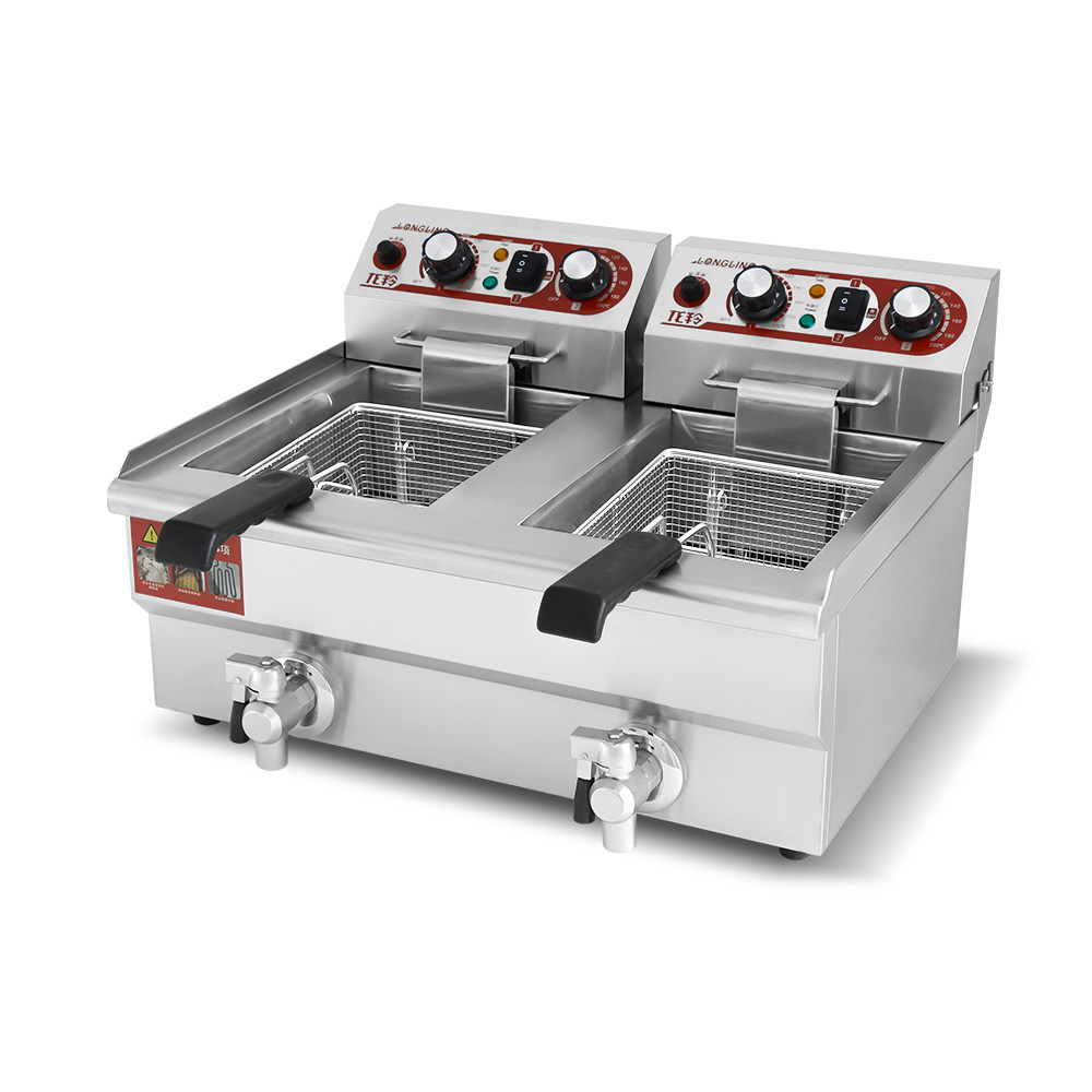 炸机龙羚电炸单缸商用用电炸锅油炸油炸锅炸串商用炸锅