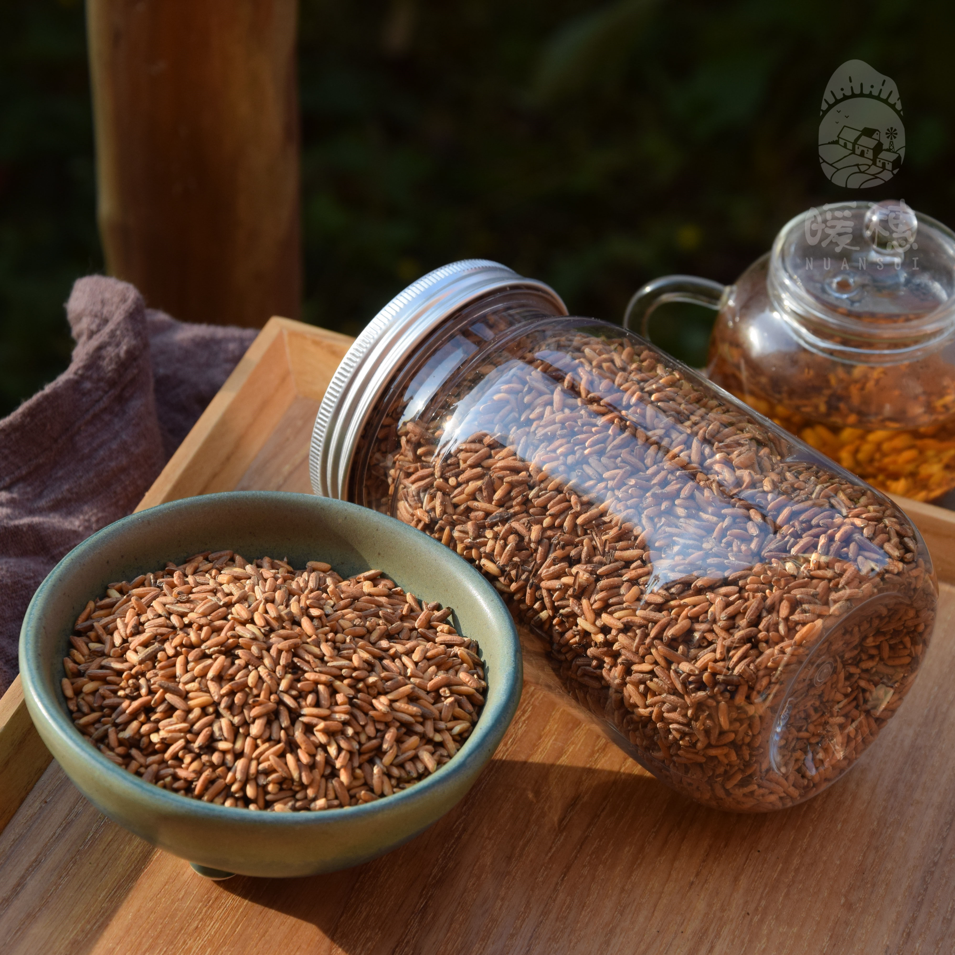 暖穗糙米炒米茶焦米手工柴火火锅炒制健康清新养生茶