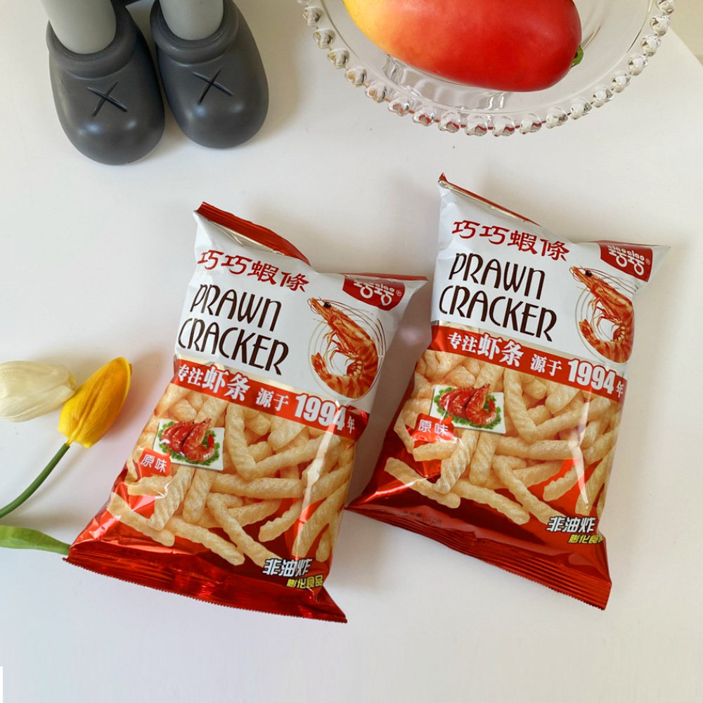 10包装喜盈盈巧巧原味虾条
