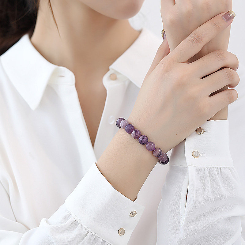 苏萤石珠子珠配转运串珠散珠水晶首饰手饰正品手链