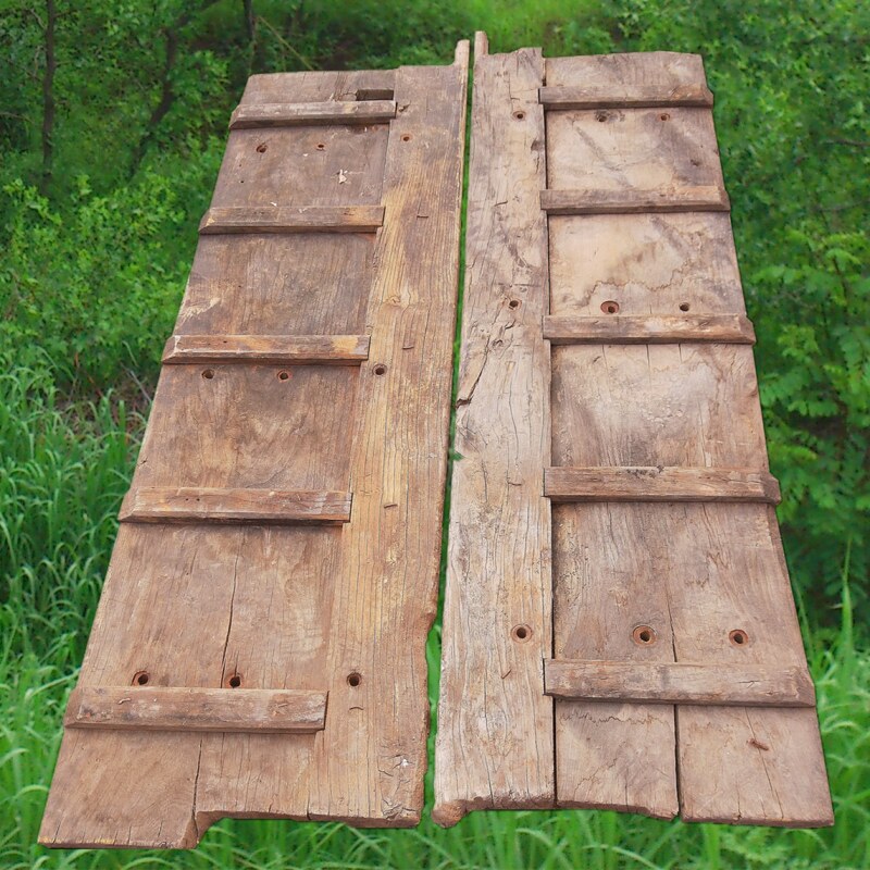 老榆木门板实木风化木板桌面隔板榆木板老门板茶桌饭桌楼梯踏板