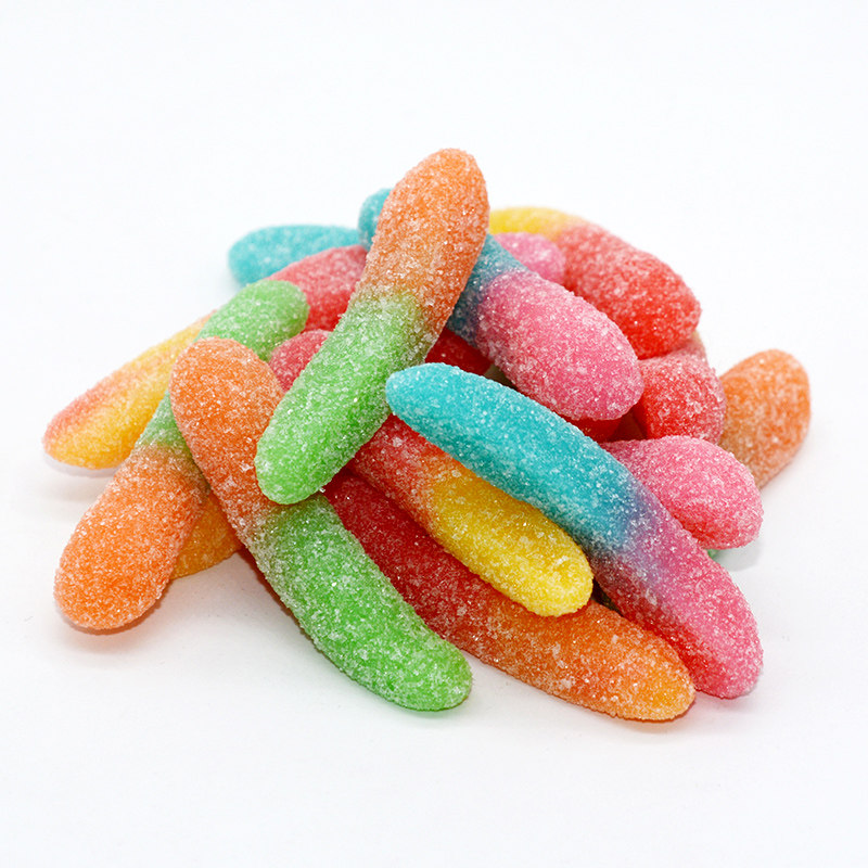 德国口味小虫橡皮糖毛毛虫彩色qq休闲零食果汁传统糖果