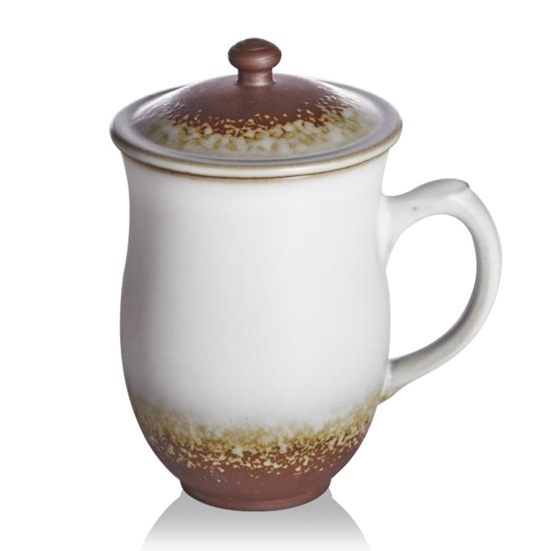乾唐轩陶瓷泡茶水杯杯水办公手柄茶杯活瓷意高茶杯