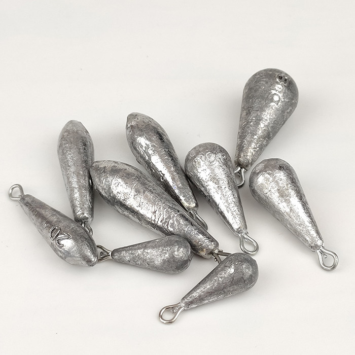 铅坠1斤水滴柳叶型水滴型带环铅坠通心坠海钓鱼串钩铅坠