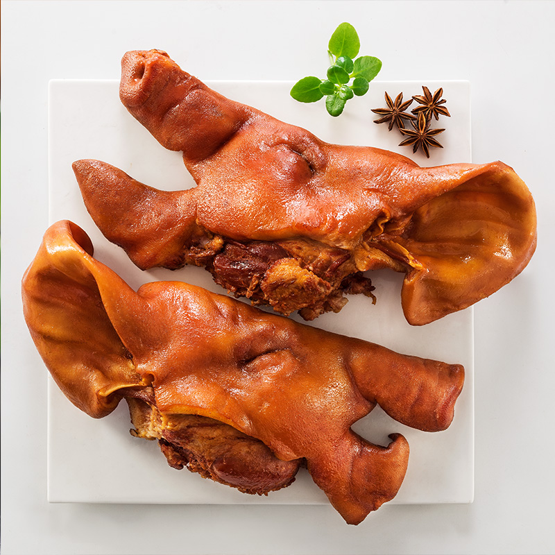 道台府猪头肉熟食 哈尔滨特产美食小吃 熏酱卤味猪肉500g