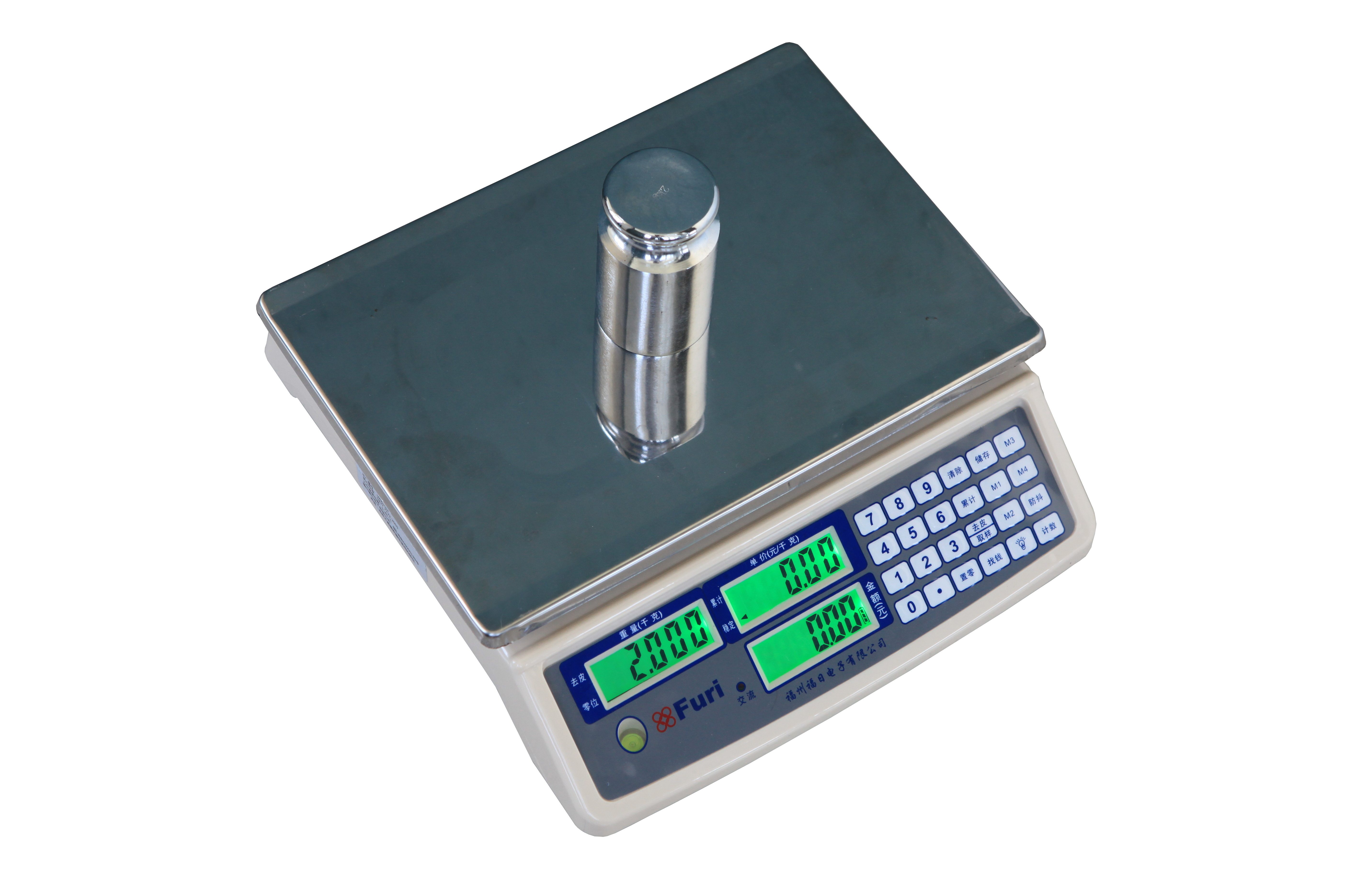 furi福日30公斤电子双面显示充电计价30kg桌面台秤
