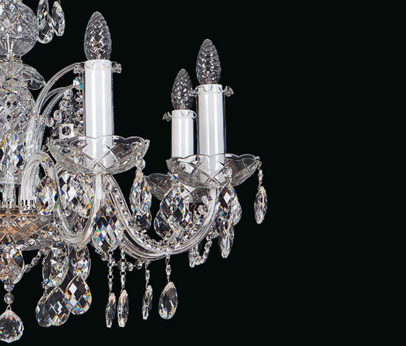 捷克八头书房餐厅客厅卧室吊灯水晶施碧伽金色吊灯