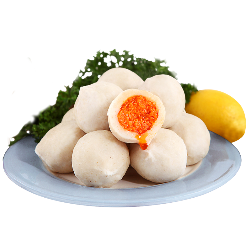 雄丰蟹籽包心丸500g 鱼丸鱼类制品肉丸子火锅食材批发