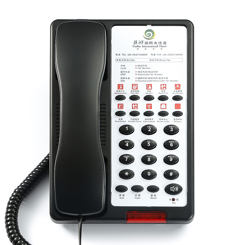 斐创酒店专用电话机客房宾馆办公商务电话机(有绳