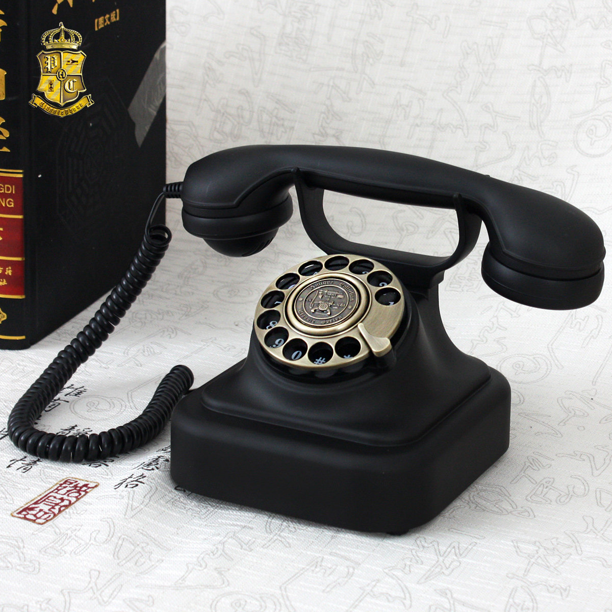 tqj创意时尚家用仿古电话机网红欧式办公室老式客厅固定复古座机