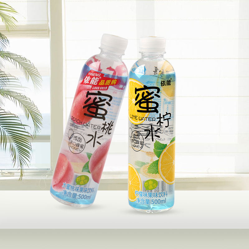 依能蜜柠蜜桃水果味饮料多选口味500ml*6瓶国产蜂蜜果味饮品饮料