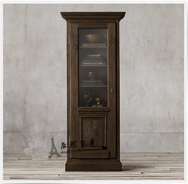 出口法国法国法法式欧式美实木复古做旧餐边柜酒柜单个书柜