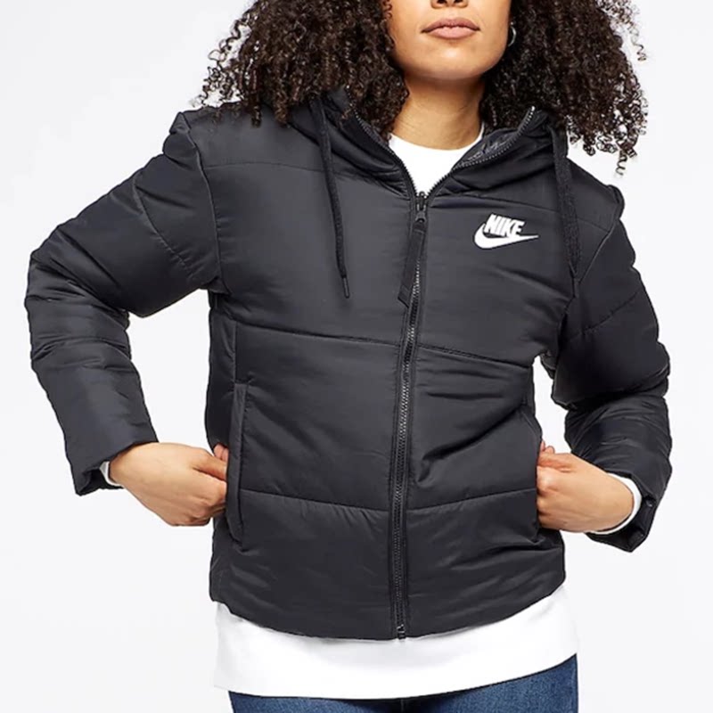 火速运动耐克nike女子运动休闲保暖机织双面棉服运动棉衣