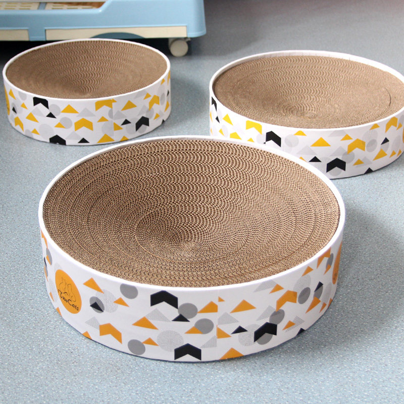 房子瓦楞纸圆形猫窝猫抓板碗型磨爪耐磨猫咪玩具猫抓板