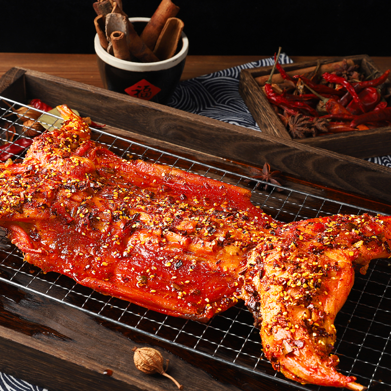 重荣】手撕烤兔整只 兔肉四川香辣口味冷吃兔腿地方特色麻辣美食