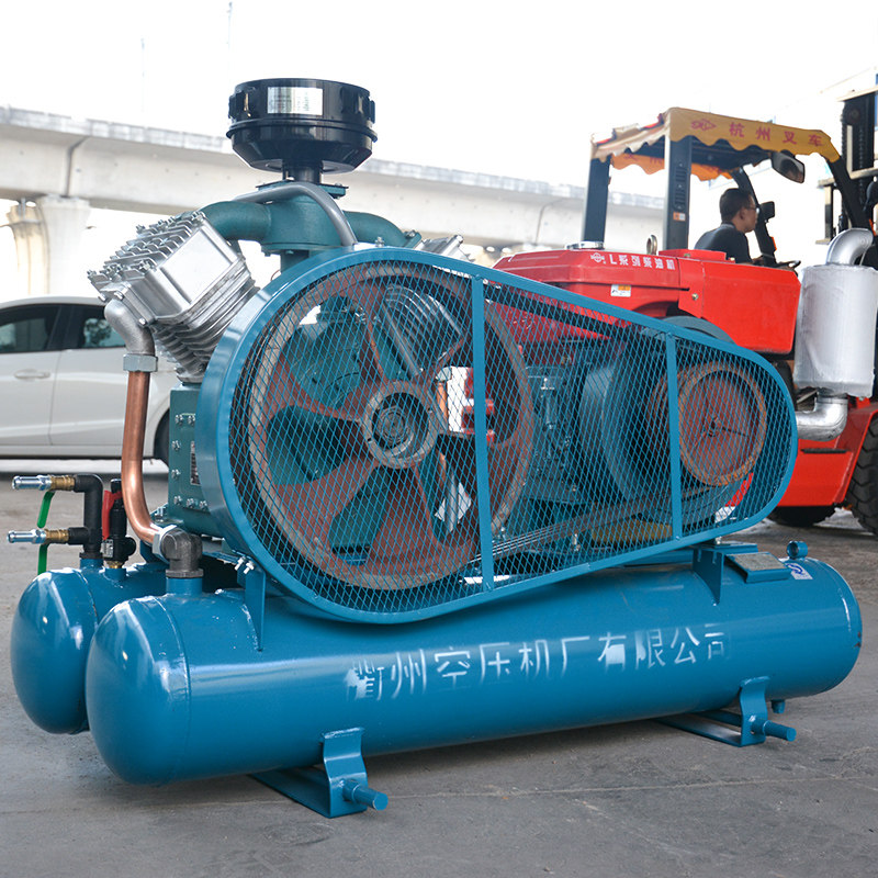 开山矿山活塞式空压机破桩空气压缩机2v45柴油式工地充气泵