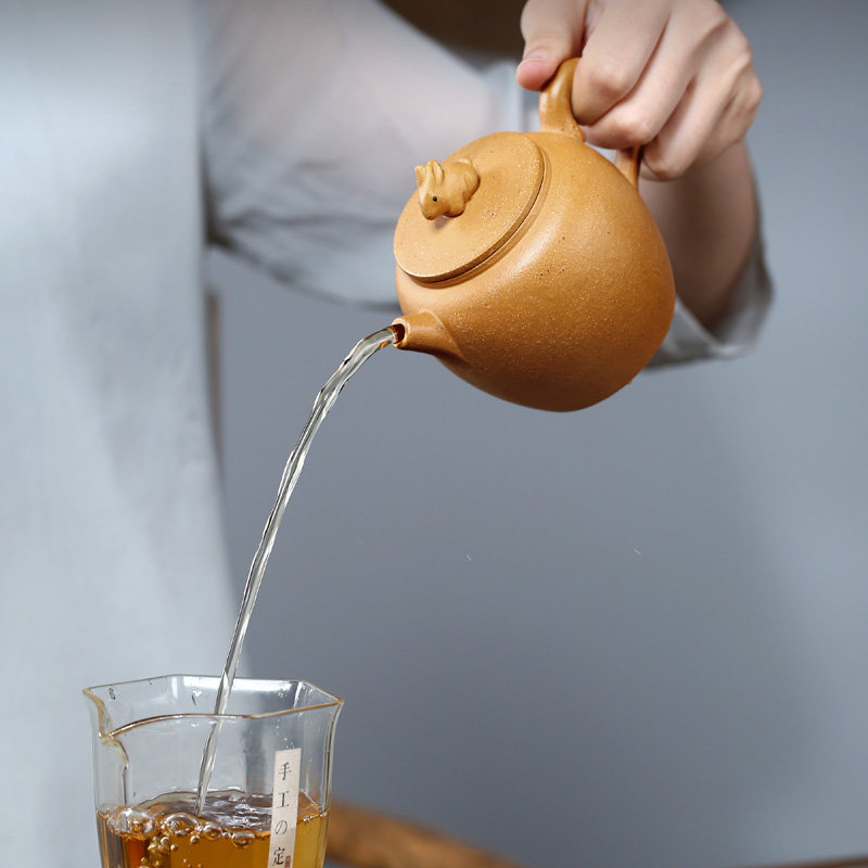 玉兔金葵黄家用茶壶手工纯全鹏飞两笔赵鹏飞紫砂壶茶壶