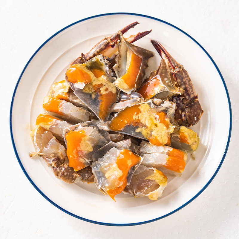 红膏炝蟹即食4只装宁波咸蟹红膏呛蟹醉蟹螃蟹生腌呛蟹舟山梭子蟹