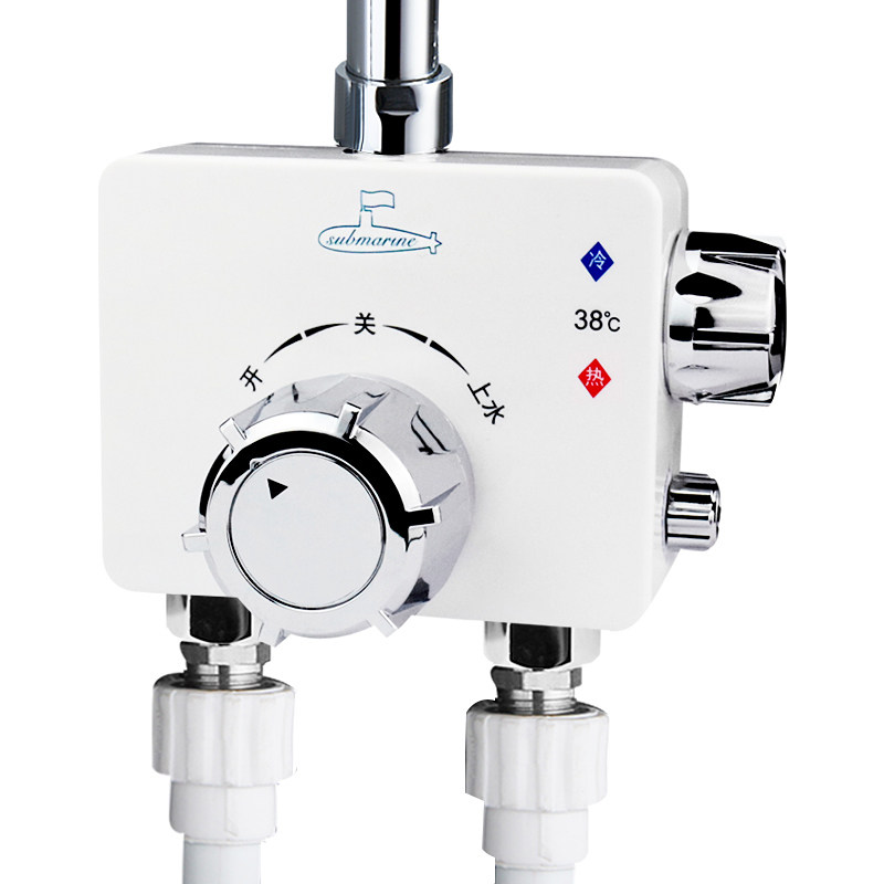 恒温太阳能冷热混水阀明智能自动调温家用电热水器浴缸淋浴龙头