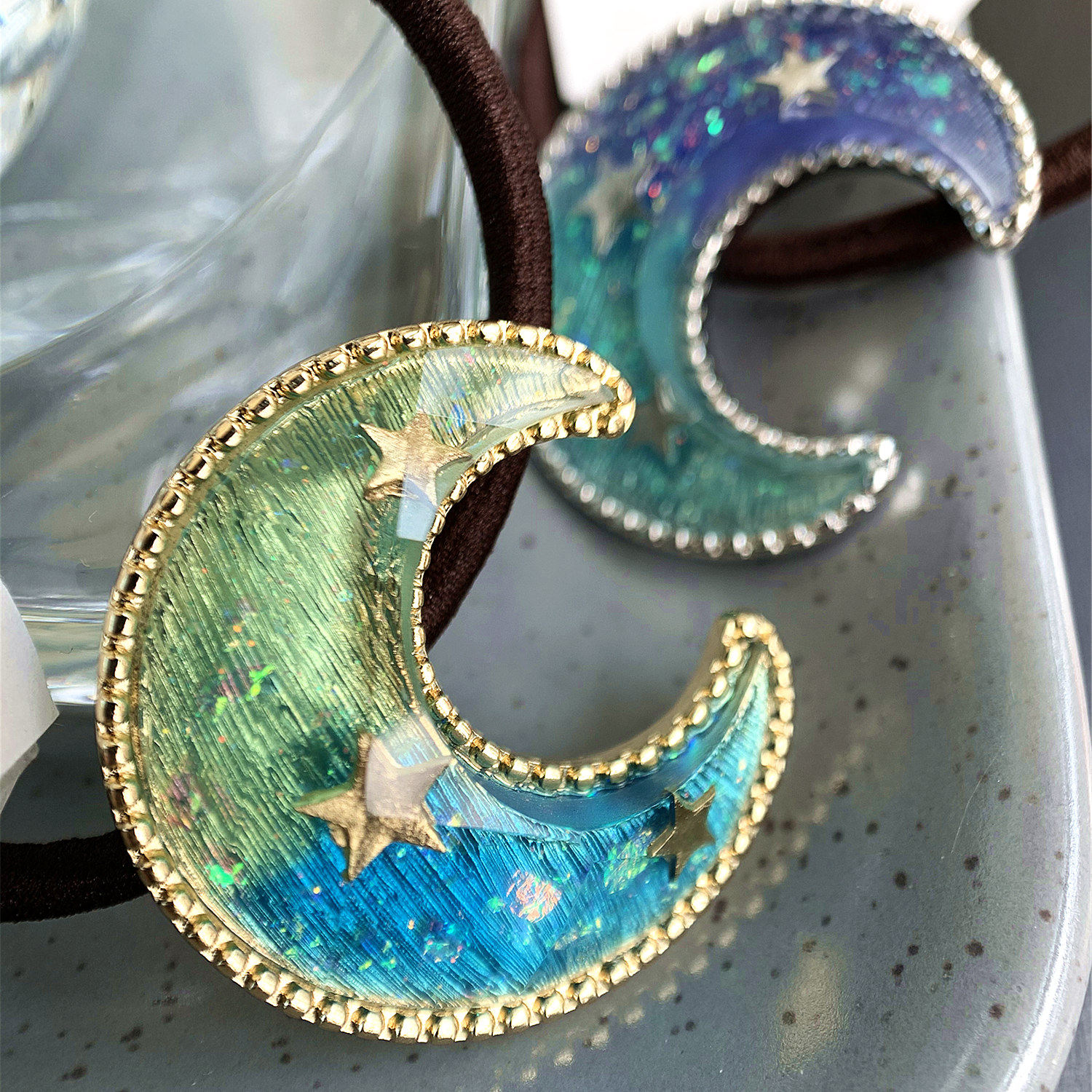 日本osewaya发圈星月宇宙宇宙星星空发饰日系ins发饰