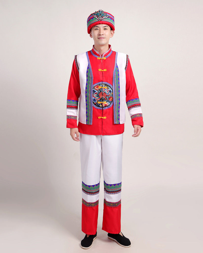 成人男士56个少数民族特色传统表演衣服畲族服装民族服装