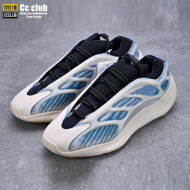 ccclubadidasyeezy椰子v3蓝晶石白蓝色蓝色男女运动鞋跑步鞋