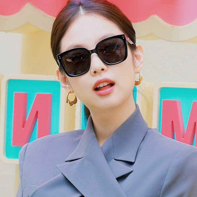 jennie同款墨镜女高高级防晒拍照圆脸ins大脸太阳眼镜