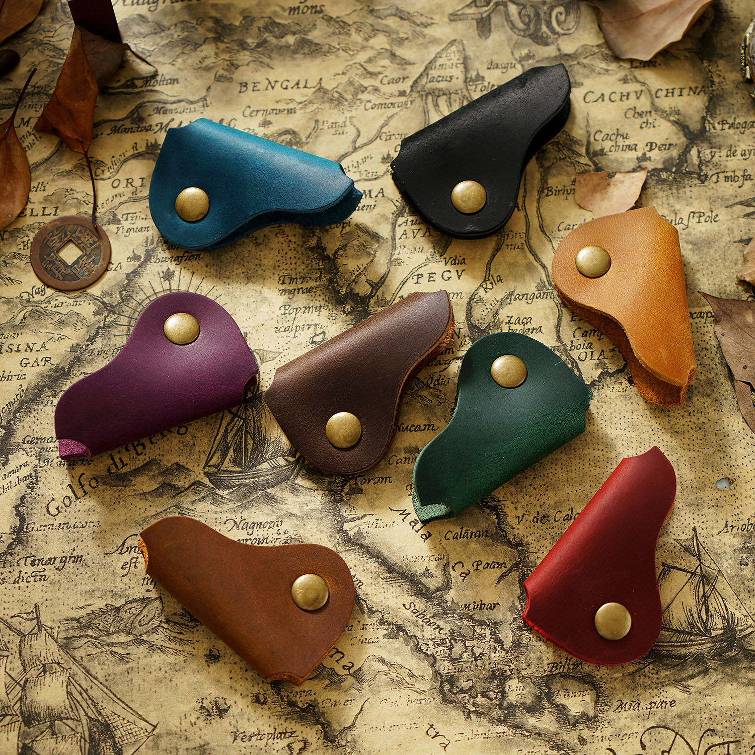 牛皮手工皮具真皮绕线器复古风usb收纳整理数据线耳机绕线器