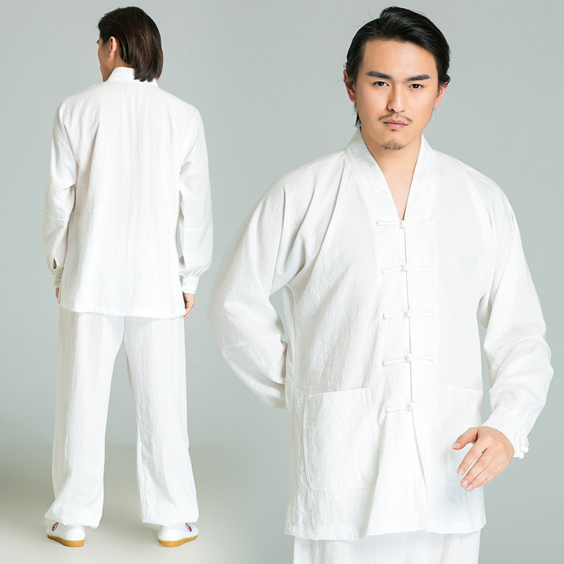 太极春秋新款长袖道袍居士太极拳中国国风武术太极服