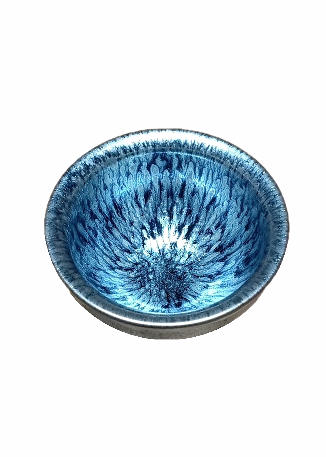 建盏主人百花盏纯手工大号单杯铁原矿菊花茶具茶杯