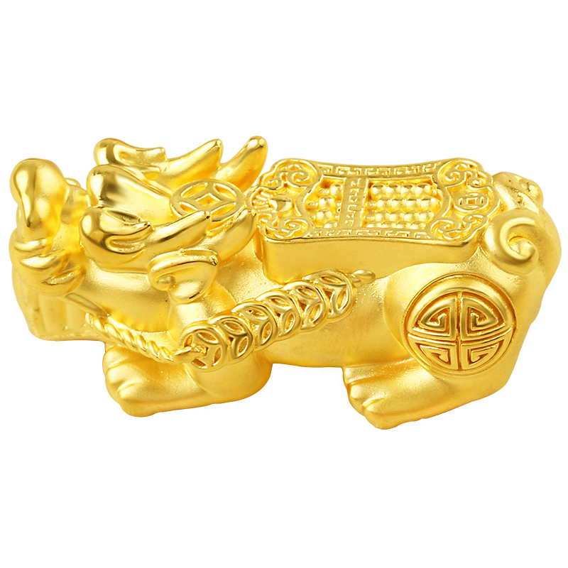 黄金貔貅转运珠999足金日进斗金招财纳福男女算盘款手串项链串珠