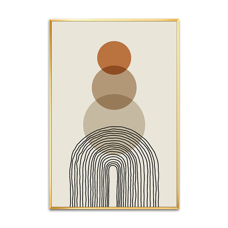 单幅客厅装饰画走廊玄关过道挂画不规则线条几何现代装饰画