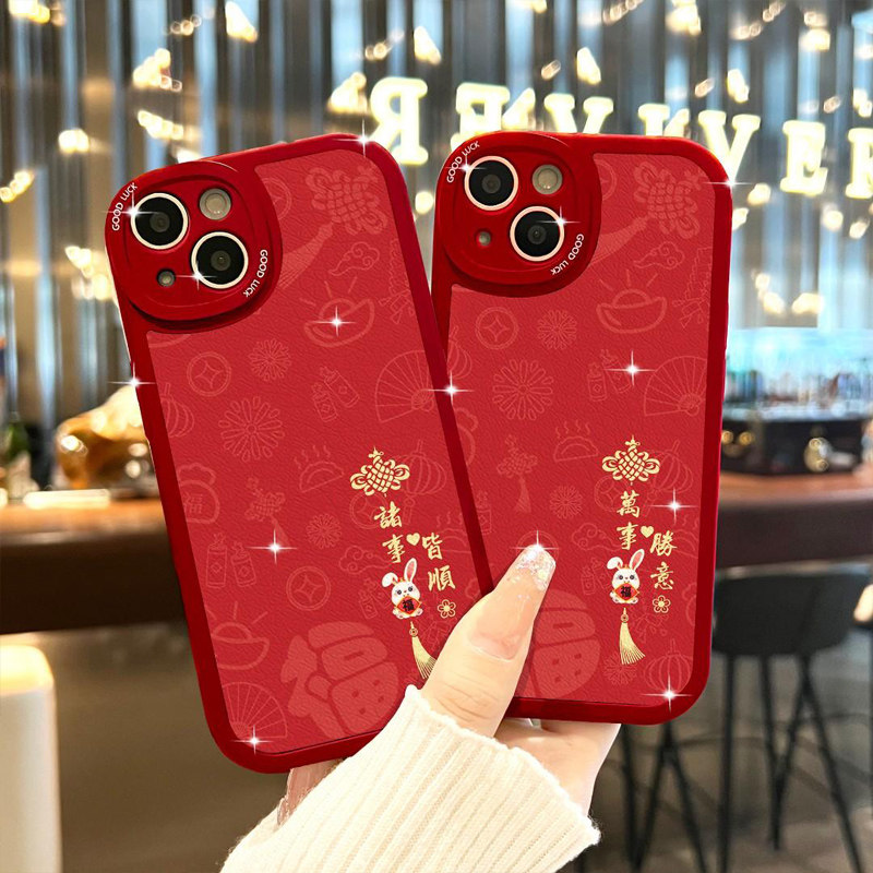 兔子reno5硅胶findx5红色r15r17全包k7可爱手机保护套