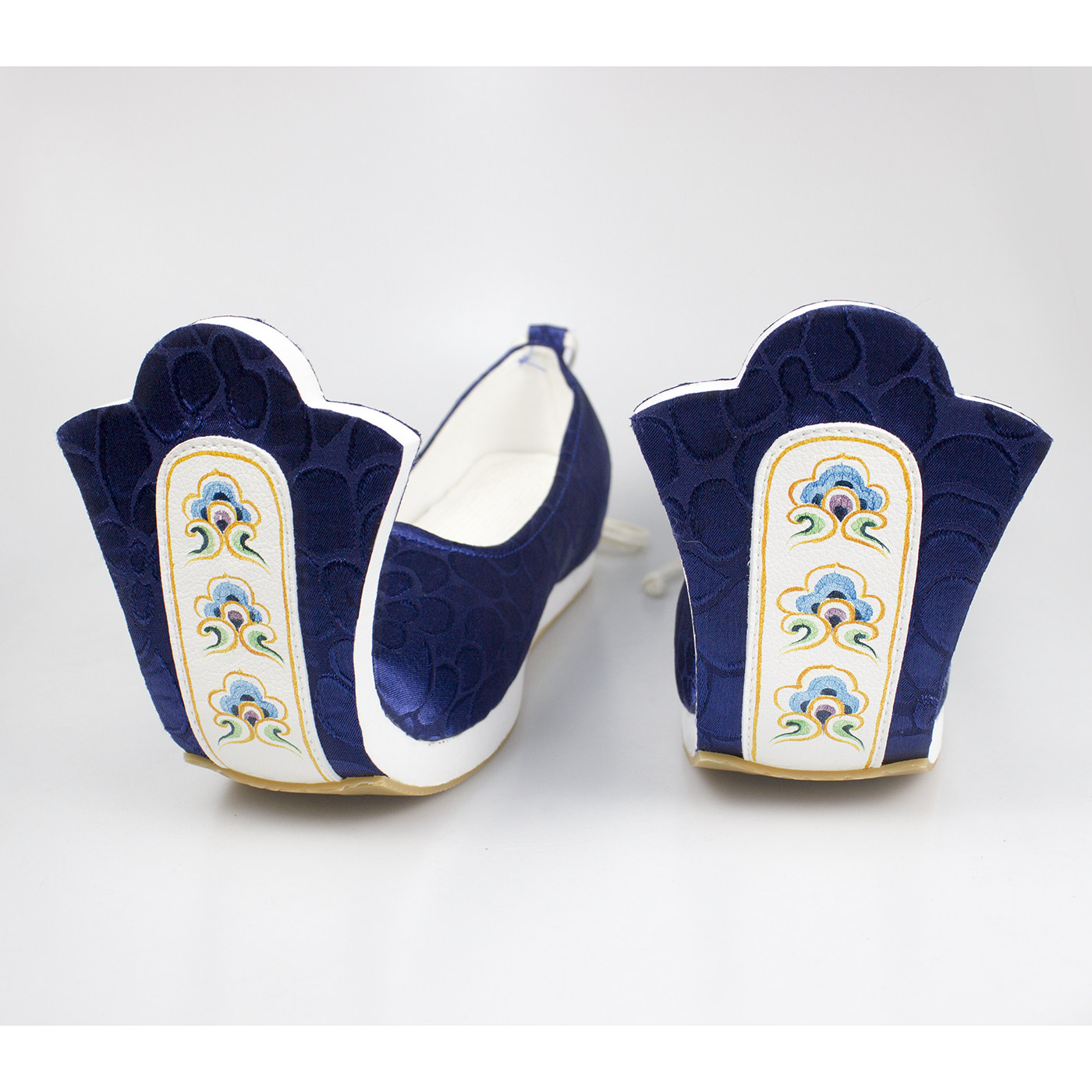 礼乐大会唐钰同款手绘复原国家宝藏博物馆唐翘头单鞋