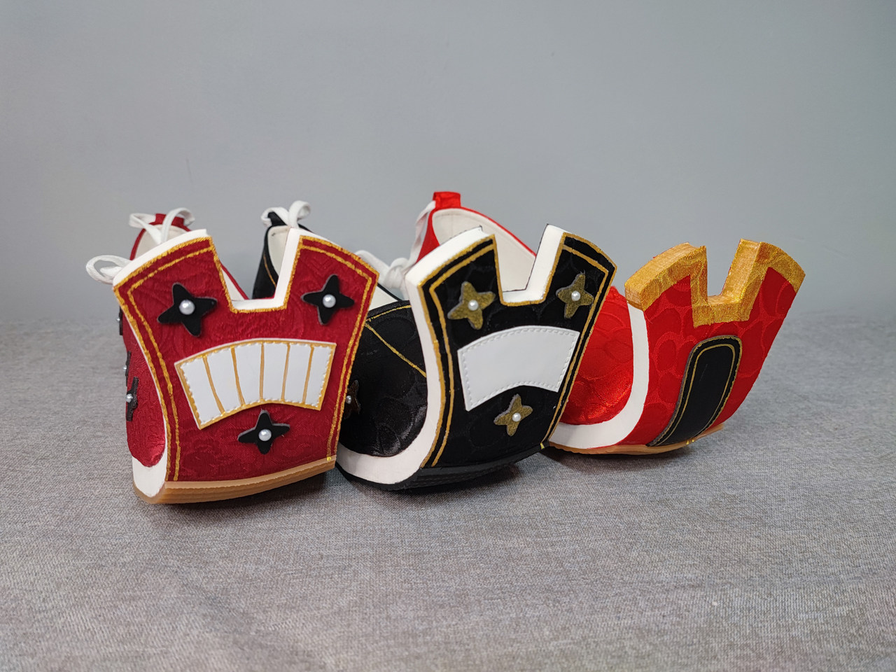 山河新款手绘赤舄魏晋汉服百搭翘头履男38-44单鞋