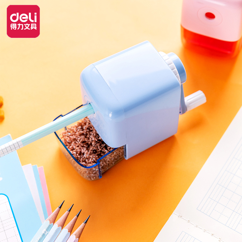 笔刀铅笔卷笔刀进铅自动三角小巧型得力削笔便携式卷笔器