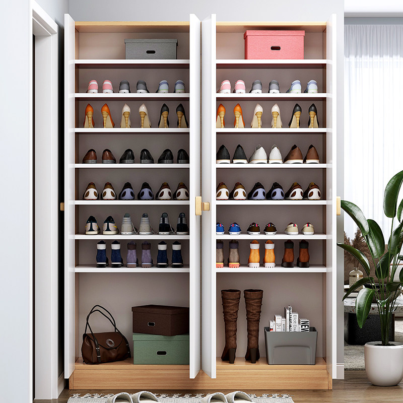 鞋柜门厅收纳门口家用一体柜储入户高立式玄关鞋柜