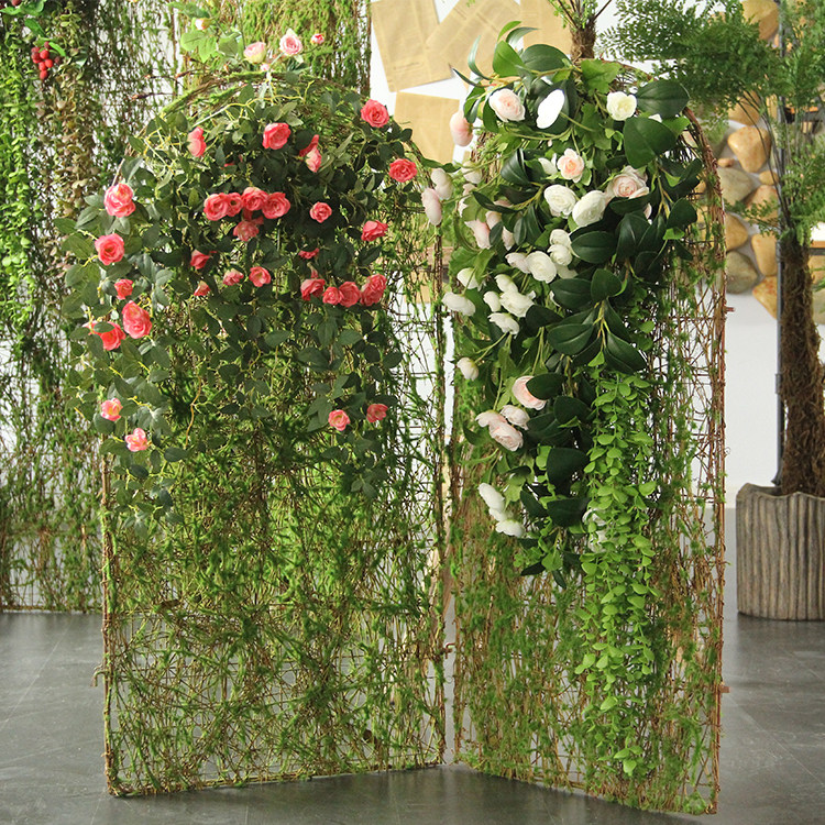 七茉仿真植物绿植橱窗装饰花艺屏风篱笆围栏仿真花