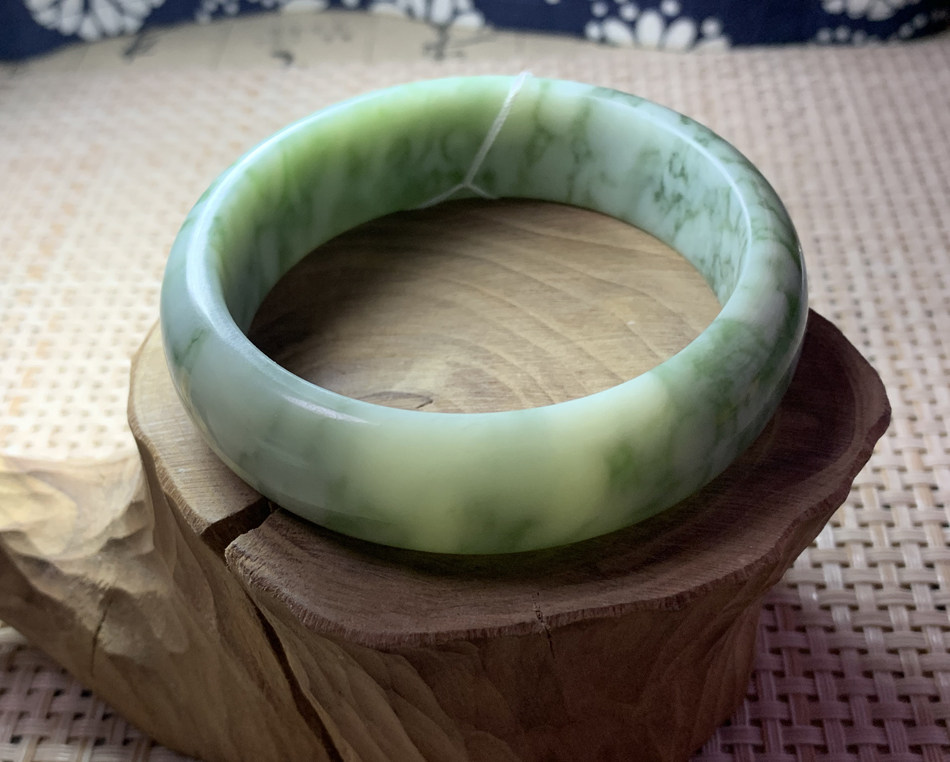 手镯甲翠正品60口岫玉翠花口径岫岩翠玉手饰