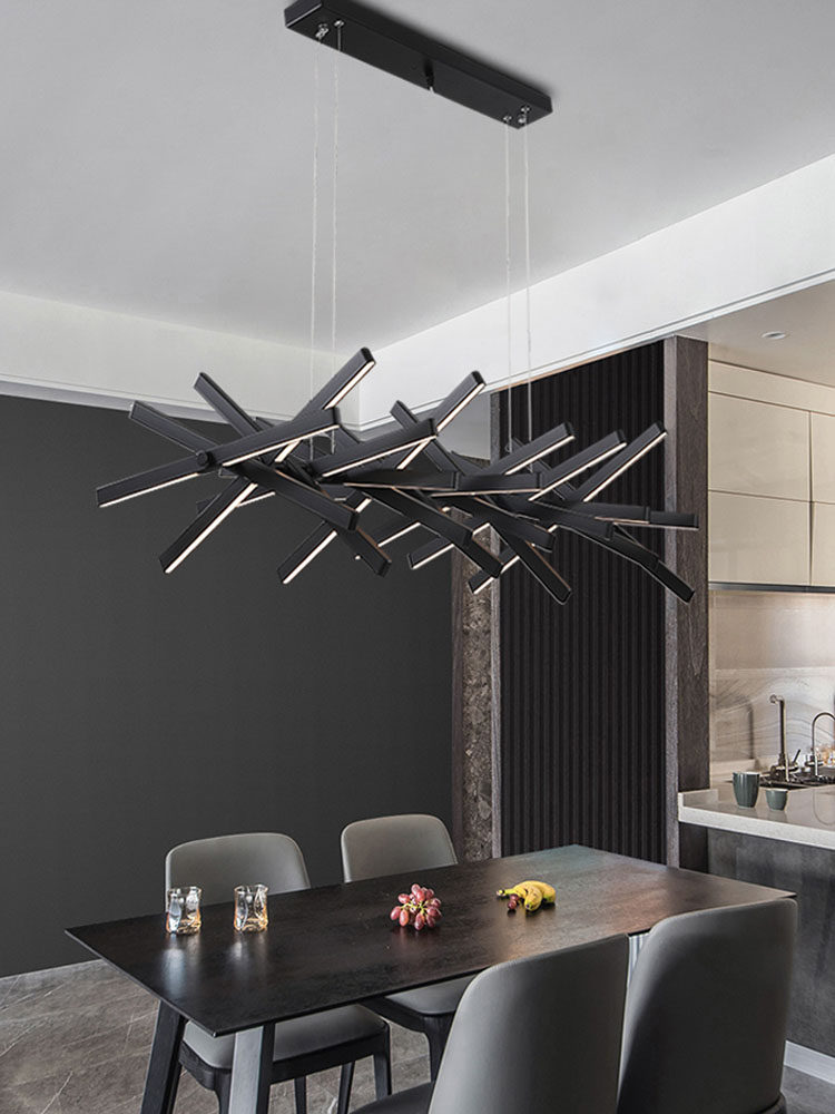 吊灯北欧设计师鱼骨现代简约餐厅创意客厅极简办公客厅吊灯