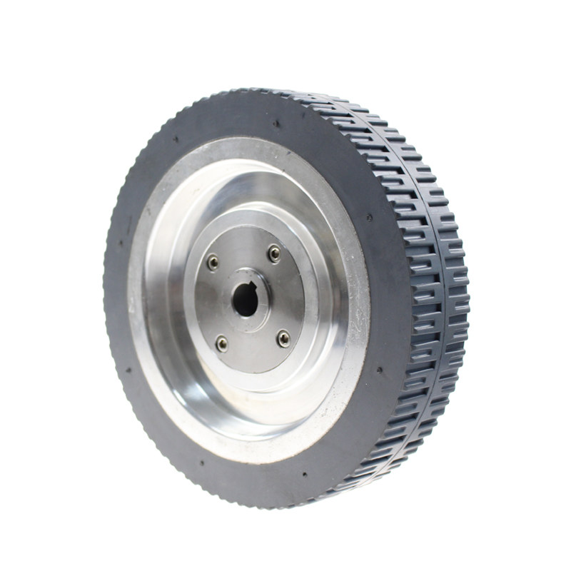 esun 46机器人橡胶防滑小车车轮脚轮 屹上agv驱动轮8寸主动轮200 - 爱