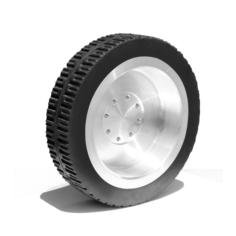 铝芯纹路橡胶agv机器人医疗器械驱动动轮设备行走脚轮