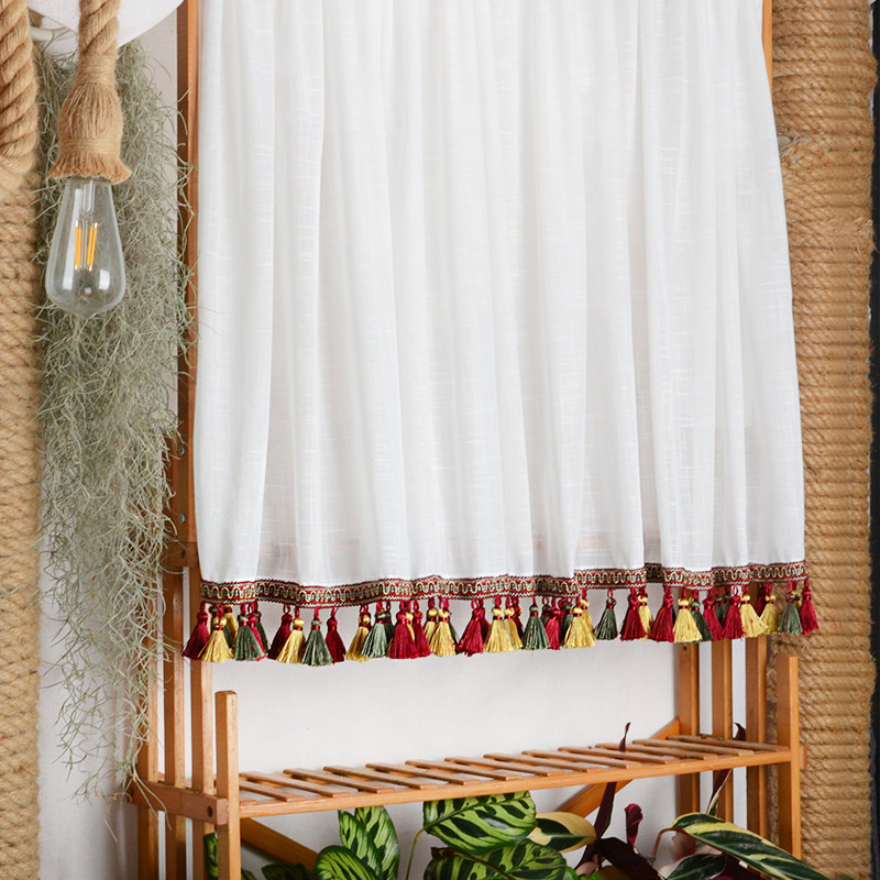 纱帘网红短款隔断装饰蕾丝衣帽间遮挡帘免打孔门帘