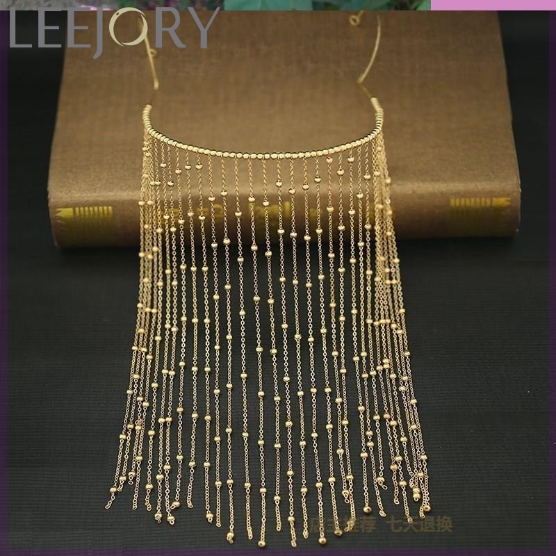 面帘流苏古缇秀禾面纱2019汉服中式金色遮脸发饰