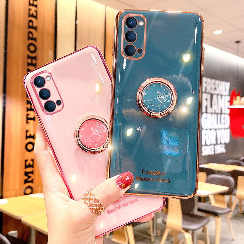 opporeno4reno创意oppopor少女4es软壳电镀防摔手机保护套