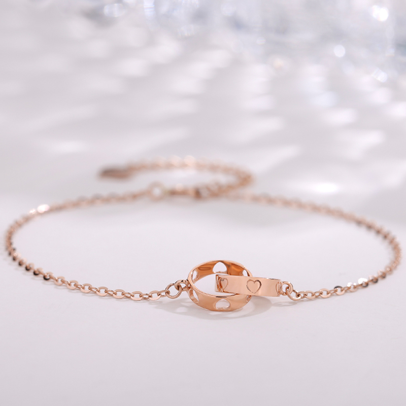 双环ins网红本命年女友礼物生日个性彩金金个性手链