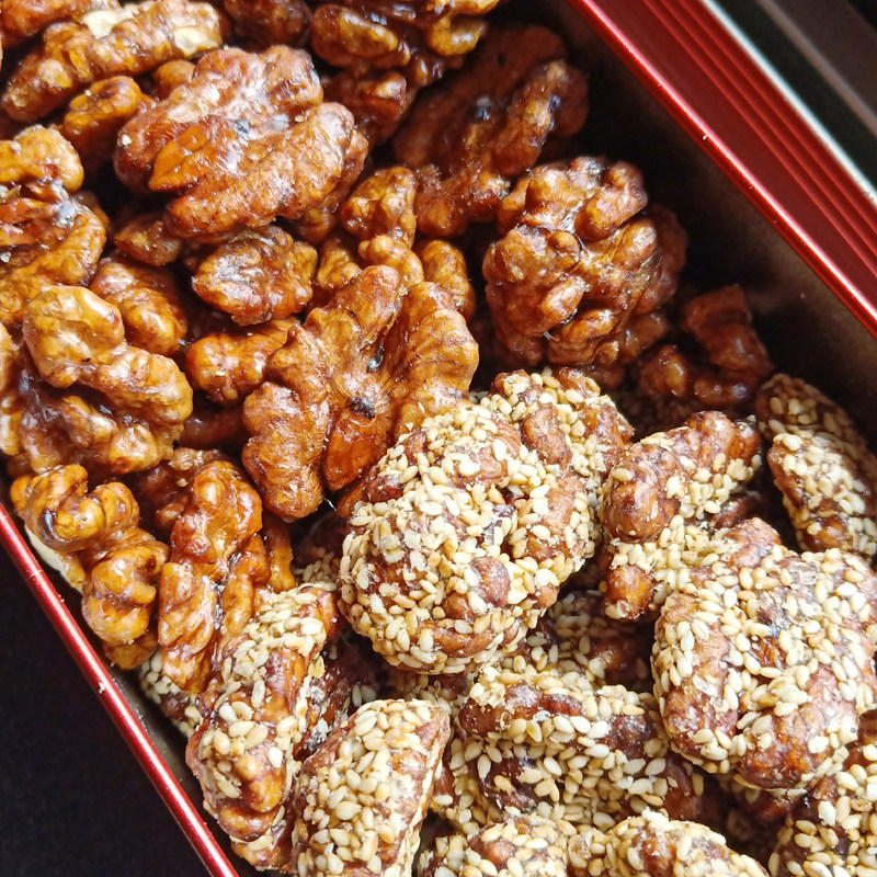 2020新货琥珀芝麻核桃仁核桃250克500g罐装袋装核桃仁