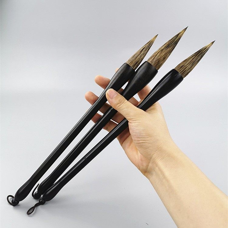 毛笔大石国画山水提斗笔套装成人书法作品硬毫笔大号毛笔