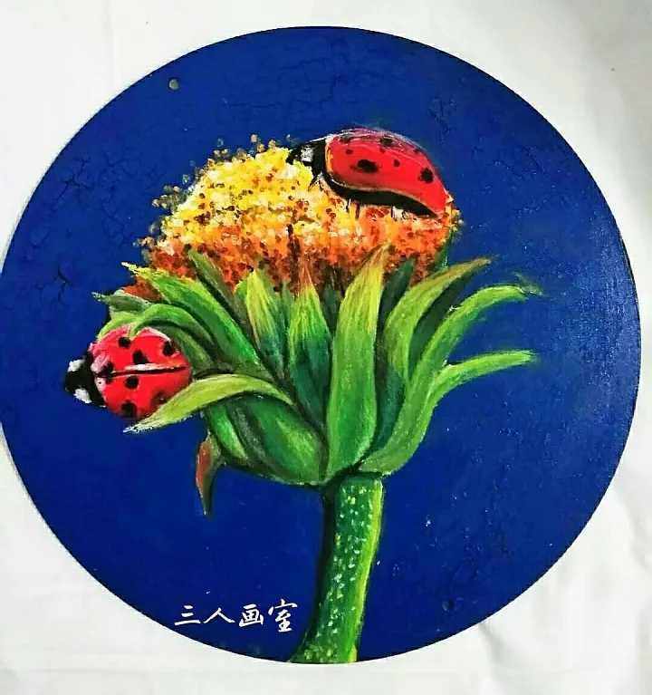 24色重彩油画两只小鲸蜡笔炫彩幼儿园儿童绘画油画棒