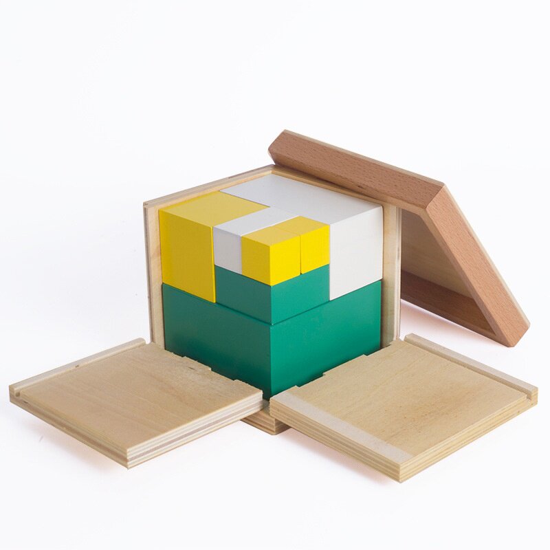 蒙氏教具木制二倍倍数立方体儿童益智早教数学早教教具